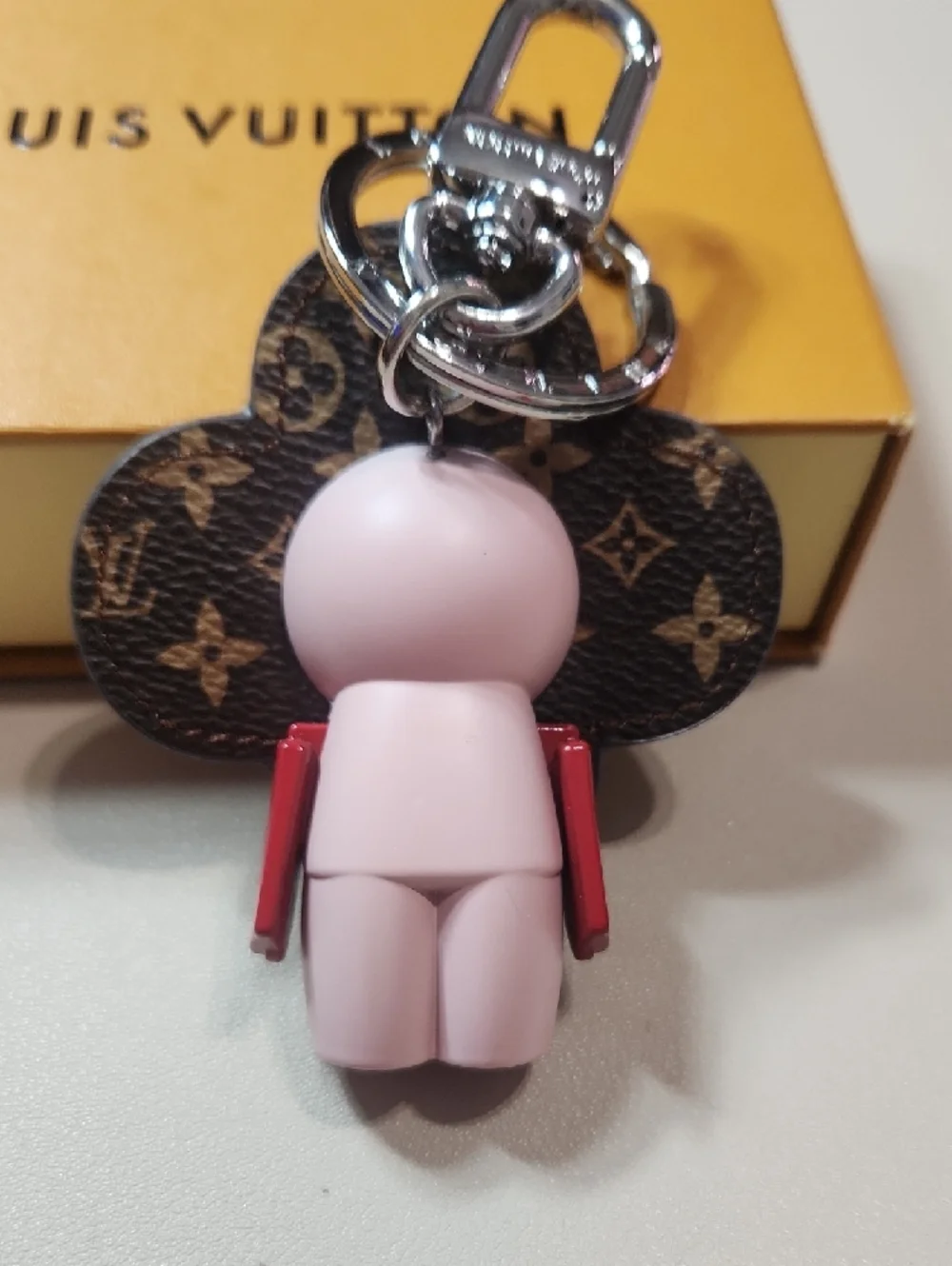 Louis Vuitton Brown Monogram Floral Pink Enamel Charm - Picture 2 of 9